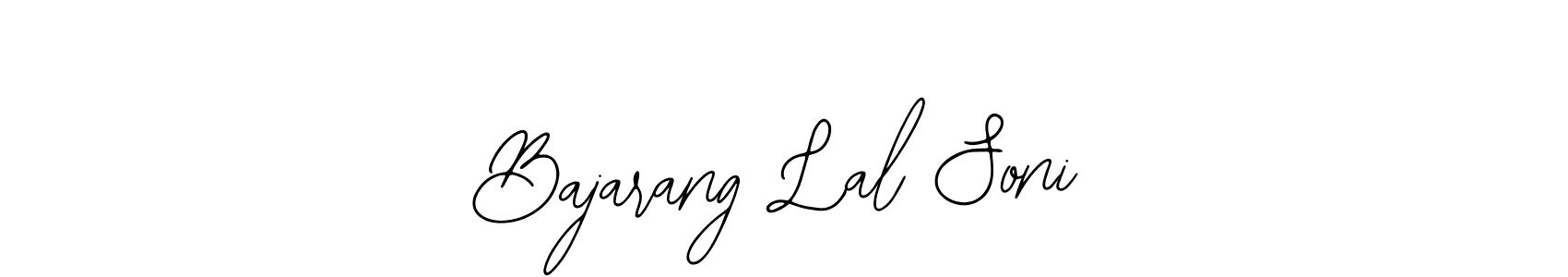 How to make Bajarang Lal Soni name signature. Use Bearetta-2O07w style for creating short signs online. This is the latest handwritten sign. Bajarang Lal Soni signature style 12 images and pictures png