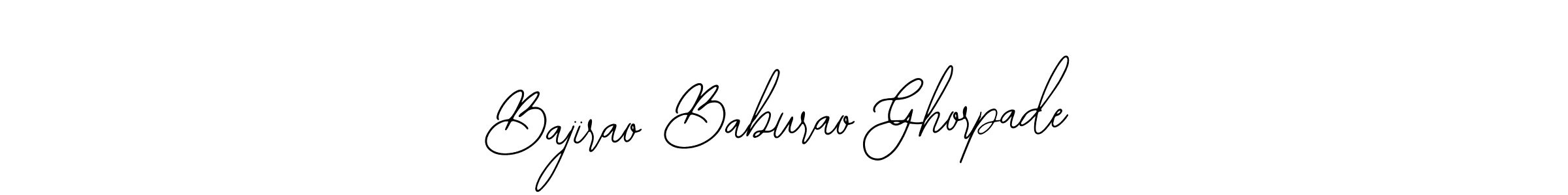 How to make Bajirao Baburao Ghorpade name signature. Use Bearetta-2O07w style for creating short signs online. This is the latest handwritten sign. Bajirao Baburao Ghorpade signature style 12 images and pictures png