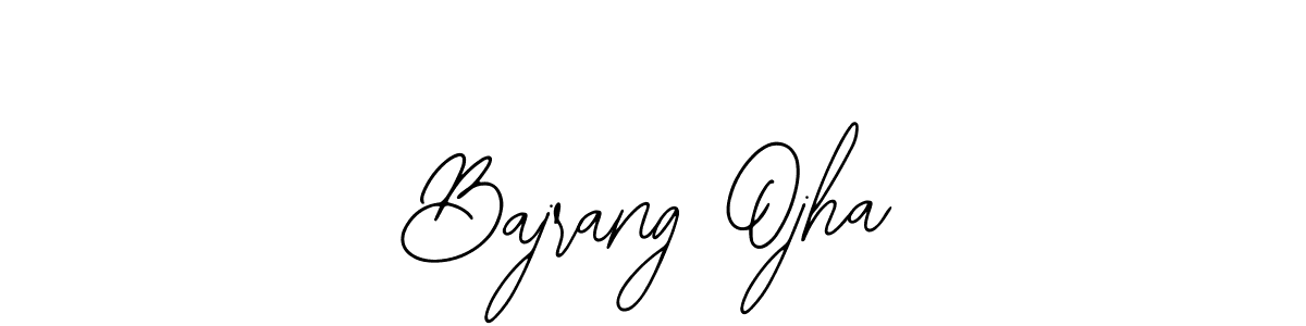Use a signature maker to create a handwritten signature online. With this signature software, you can design (Bearetta-2O07w) your own signature for name Bajrang Ojha. Bajrang Ojha signature style 12 images and pictures png