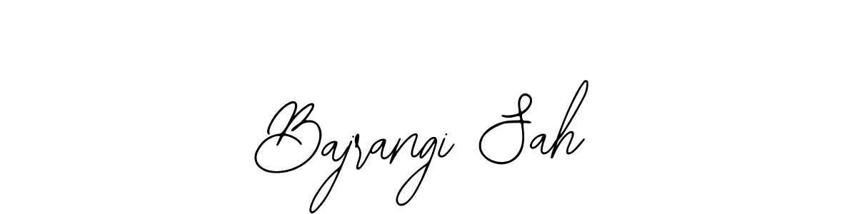 The best way (Bearetta-2O07w) to make a short signature is to pick only two or three words in your name. The name Bajrangi Sah include a total of six letters. For converting this name. Bajrangi Sah signature style 12 images and pictures png