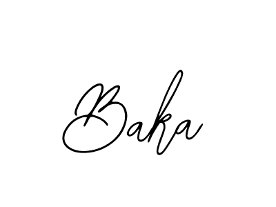 Design your own signature with our free online signature maker. With this signature software, you can create a handwritten (Bearetta-2O07w) signature for name Baka. Baka signature style 12 images and pictures png