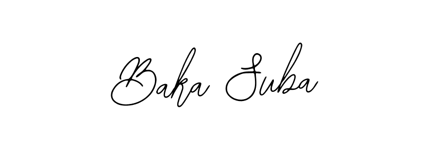 The best way (Bearetta-2O07w) to make a short signature is to pick only two or three words in your name. The name Baka Suba include a total of six letters. For converting this name. Baka Suba signature style 12 images and pictures png