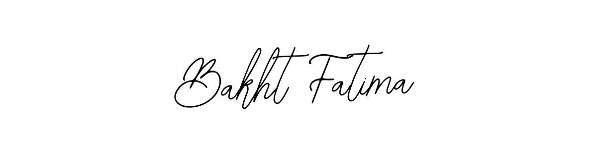 Design your own signature with our free online signature maker. With this signature software, you can create a handwritten (Bearetta-2O07w) signature for name Bakht Fatima. Bakht Fatima signature style 12 images and pictures png