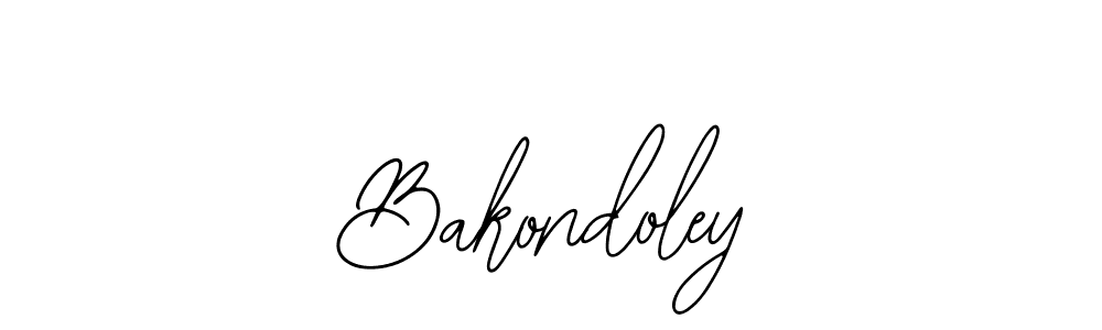 Design your own signature with our free online signature maker. With this signature software, you can create a handwritten (Bearetta-2O07w) signature for name Bakondoley. Bakondoley signature style 12 images and pictures png