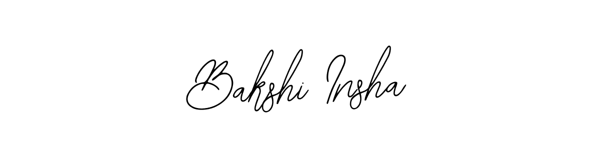 Create a beautiful signature design for name Bakshi Insha. With this signature (Bearetta-2O07w) fonts, you can make a handwritten signature for free. Bakshi Insha signature style 12 images and pictures png