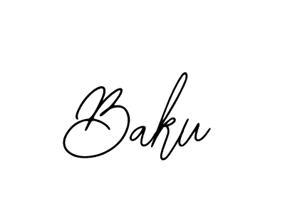 Design your own signature with our free online signature maker. With this signature software, you can create a handwritten (Bearetta-2O07w) signature for name Baku. Baku signature style 12 images and pictures png