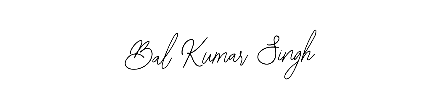 How to make Bal Kumar Singh name signature. Use Bearetta-2O07w style for creating short signs online. This is the latest handwritten sign. Bal Kumar Singh signature style 12 images and pictures png