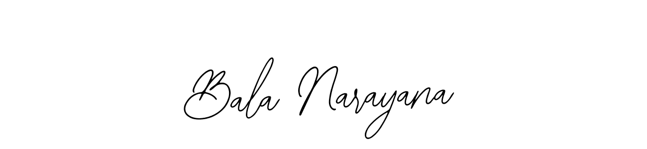 How to make Bala Narayana name signature. Use Bearetta-2O07w style for creating short signs online. This is the latest handwritten sign. Bala Narayana signature style 12 images and pictures png