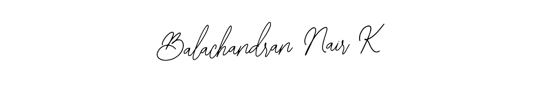 Use a signature maker to create a handwritten signature online. With this signature software, you can design (Bearetta-2O07w) your own signature for name Balachandran Nair K. Balachandran Nair K signature style 12 images and pictures png