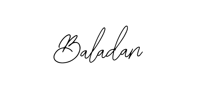 Use a signature maker to create a handwritten signature online. With this signature software, you can design (Bearetta-2O07w) your own signature for name Baladan. Baladan signature style 12 images and pictures png