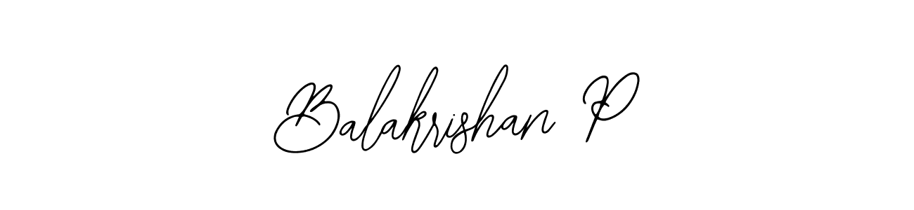 You should practise on your own different ways (Bearetta-2O07w) to write your name (Balakrishan P) in signature. don't let someone else do it for you. Balakrishan P signature style 12 images and pictures png
