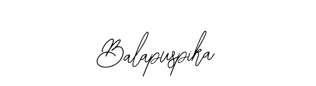 Also we have Balapuspika name is the best signature style. Create professional handwritten signature collection using Bearetta-2O07w autograph style. Balapuspika signature style 12 images and pictures png