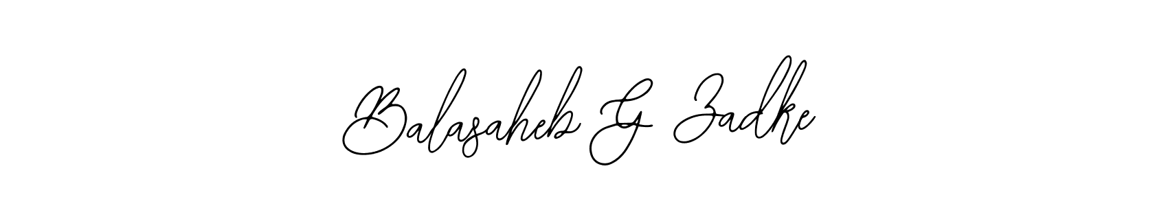 The best way (Bearetta-2O07w) to make a short signature is to pick only two or three words in your name. The name Balasaheb G Zadke include a total of six letters. For converting this name. Balasaheb G Zadke signature style 12 images and pictures png