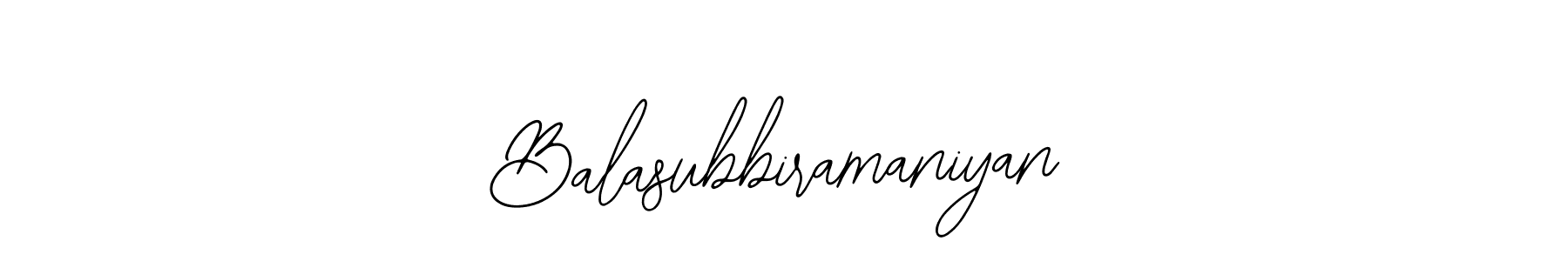 Design your own signature with our free online signature maker. With this signature software, you can create a handwritten (Bearetta-2O07w) signature for name Balasubbiramaniyan. Balasubbiramaniyan signature style 12 images and pictures png