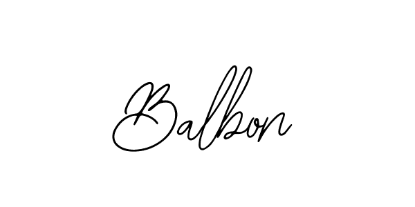 You should practise on your own different ways (Bearetta-2O07w) to write your name (Balbon) in signature. don't let someone else do it for you. Balbon signature style 12 images and pictures png