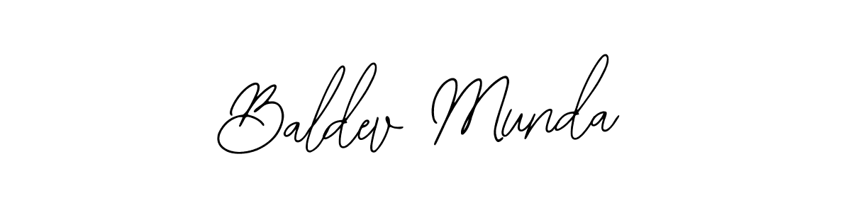 How to make Baldev Munda name signature. Use Bearetta-2O07w style for creating short signs online. This is the latest handwritten sign. Baldev Munda signature style 12 images and pictures png