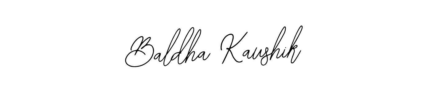 You should practise on your own different ways (Bearetta-2O07w) to write your name (Baldha Kaushik) in signature. don't let someone else do it for you. Baldha Kaushik signature style 12 images and pictures png