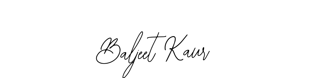 How to make Baljeet Kaur name signature. Use Bearetta-2O07w style for creating short signs online. This is the latest handwritten sign. Baljeet Kaur signature style 12 images and pictures png