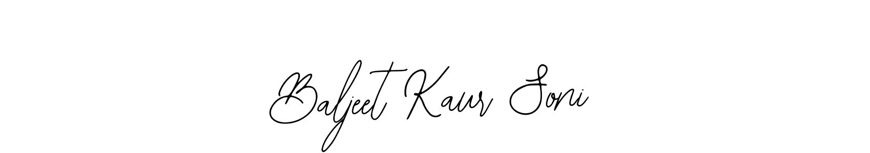 Design your own signature with our free online signature maker. With this signature software, you can create a handwritten (Bearetta-2O07w) signature for name Baljeet Kaur Soni. Baljeet Kaur Soni signature style 12 images and pictures png