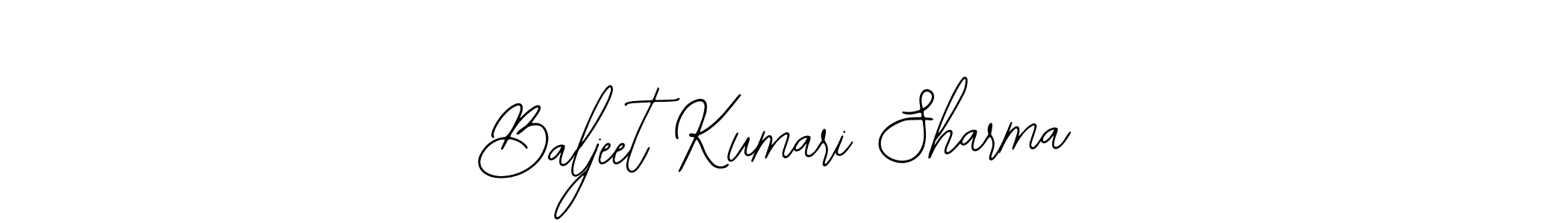 You can use this online signature creator to create a handwritten signature for the name Baljeet Kumari Sharma. This is the best online autograph maker. Baljeet Kumari Sharma signature style 12 images and pictures png