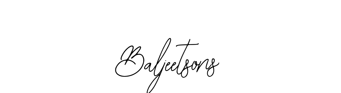 Baljeetsons stylish signature style. Best Handwritten Sign (Bearetta-2O07w) for my name. Handwritten Signature Collection Ideas for my name Baljeetsons. Baljeetsons signature style 12 images and pictures png