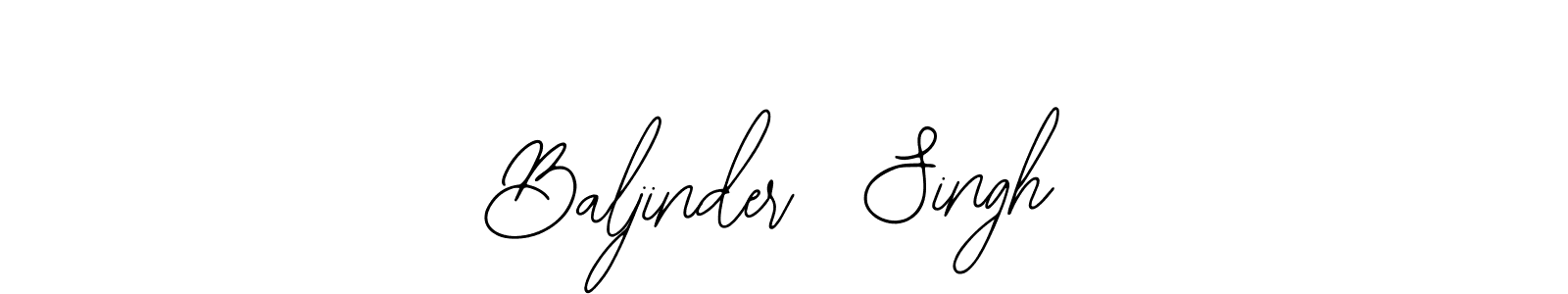 Design your own signature with our free online signature maker. With this signature software, you can create a handwritten (Bearetta-2O07w) signature for name Baljinder  Singh. Baljinder  Singh signature style 12 images and pictures png
