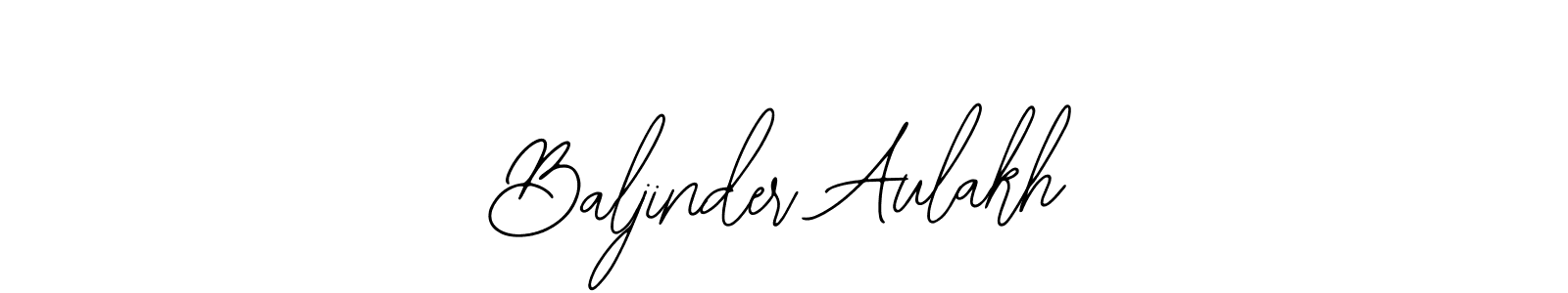 How to make Baljinder Aulakh name signature. Use Bearetta-2O07w style for creating short signs online. This is the latest handwritten sign. Baljinder Aulakh signature style 12 images and pictures png