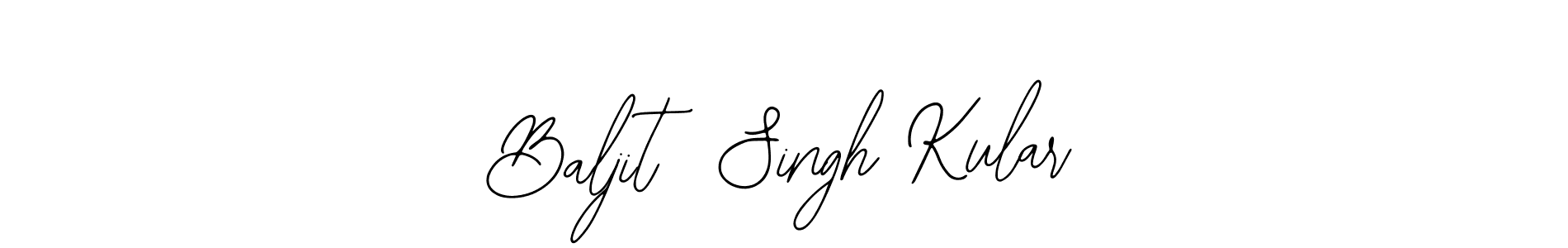 Use a signature maker to create a handwritten signature online. With this signature software, you can design (Bearetta-2O07w) your own signature for name Baljit  Singh Kular. Baljit  Singh Kular signature style 12 images and pictures png