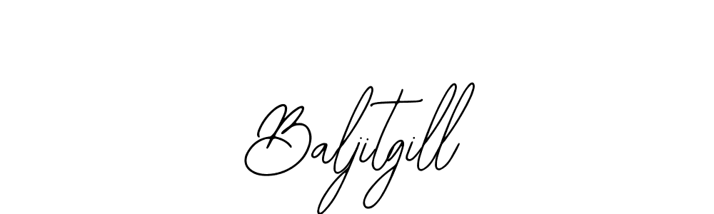 Design your own signature with our free online signature maker. With this signature software, you can create a handwritten (Bearetta-2O07w) signature for name Baljitgill. Baljitgill signature style 12 images and pictures png