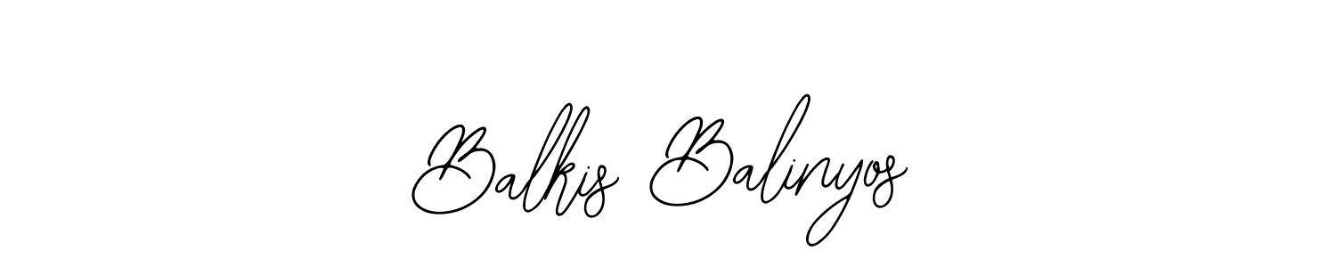 How to make Balkis Balinyos name signature. Use Bearetta-2O07w style for creating short signs online. This is the latest handwritten sign. Balkis Balinyos signature style 12 images and pictures png