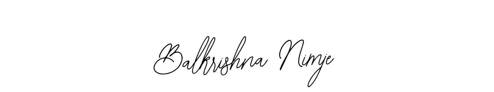 Make a beautiful signature design for name Balkrishna Nimje. With this signature (Bearetta-2O07w) style, you can create a handwritten signature for free. Balkrishna Nimje signature style 12 images and pictures png