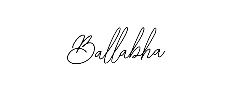 Design your own signature with our free online signature maker. With this signature software, you can create a handwritten (Bearetta-2O07w) signature for name Ballabha. Ballabha signature style 12 images and pictures png