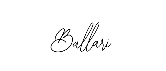 How to make Ballari name signature. Use Bearetta-2O07w style for creating short signs online. This is the latest handwritten sign. Ballari signature style 12 images and pictures png