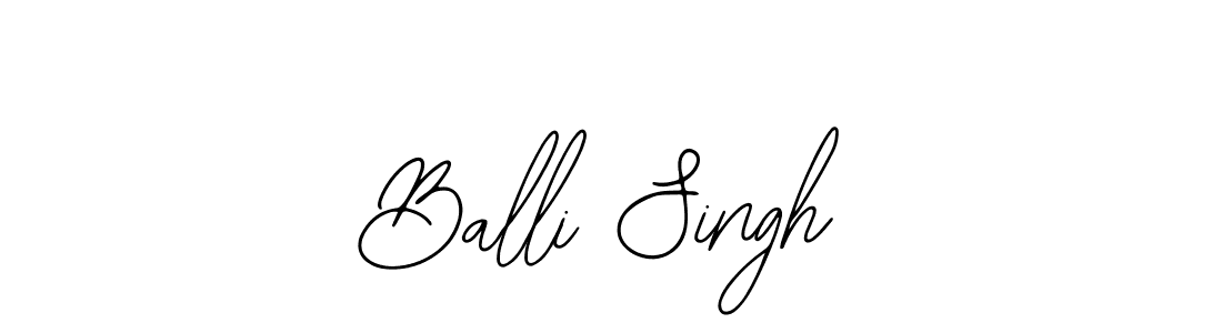 Design your own signature with our free online signature maker. With this signature software, you can create a handwritten (Bearetta-2O07w) signature for name Balli Singh. Balli Singh signature style 12 images and pictures png