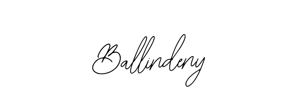 Design your own signature with our free online signature maker. With this signature software, you can create a handwritten (Bearetta-2O07w) signature for name Ballindeny. Ballindeny signature style 12 images and pictures png