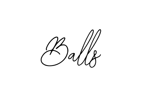 How to make Balls name signature. Use Bearetta-2O07w style for creating short signs online. This is the latest handwritten sign. Balls signature style 12 images and pictures png