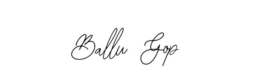 Use a signature maker to create a handwritten signature online. With this signature software, you can design (Bearetta-2O07w) your own signature for name Ballu  Gop. Ballu  Gop signature style 12 images and pictures png