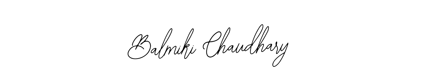 How to make Balmiki Chaudhary name signature. Use Bearetta-2O07w style for creating short signs online. This is the latest handwritten sign. Balmiki Chaudhary signature style 12 images and pictures png