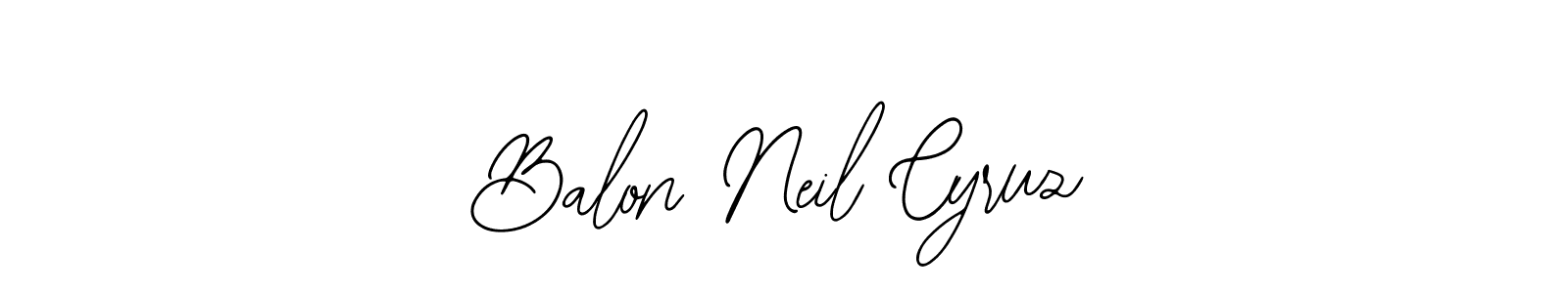 The best way (Bearetta-2O07w) to make a short signature is to pick only two or three words in your name. The name Balon Neil Cyruz include a total of six letters. For converting this name. Balon Neil Cyruz signature style 12 images and pictures png