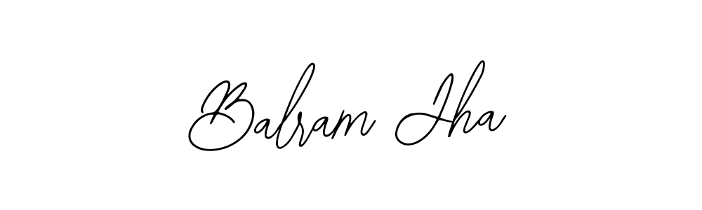How to make Balram Jha name signature. Use Bearetta-2O07w style for creating short signs online. This is the latest handwritten sign. Balram Jha signature style 12 images and pictures png