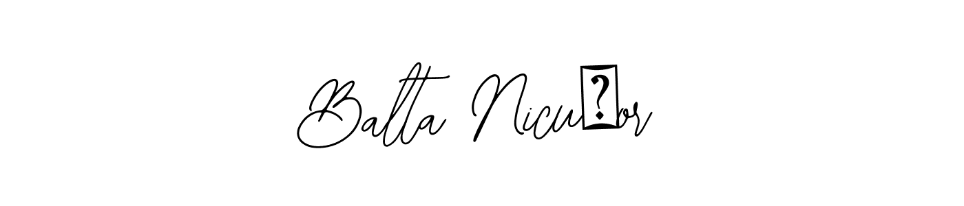 Create a beautiful signature design for name Balta Nicușor. With this signature (Bearetta-2O07w) fonts, you can make a handwritten signature for free. Balta Nicușor signature style 12 images and pictures png