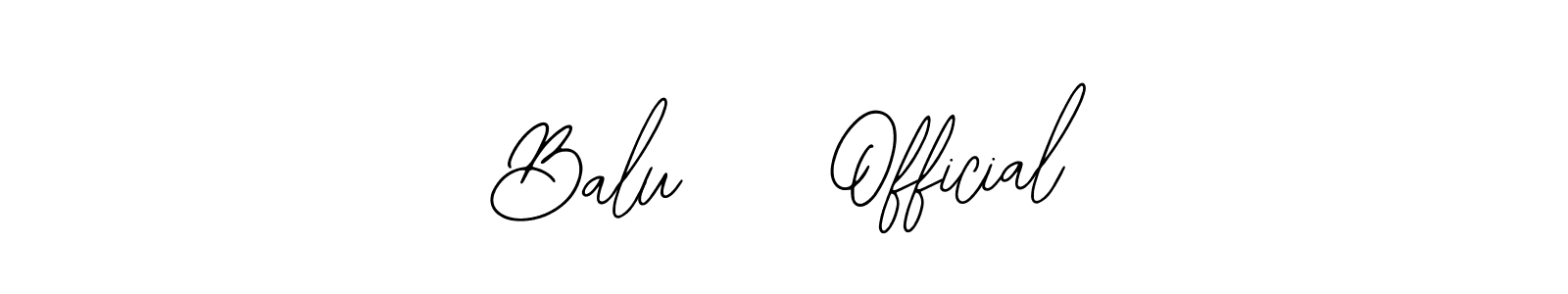 Design your own signature with our free online signature maker. With this signature software, you can create a handwritten (Bearetta-2O07w) signature for name Balu    Official. Balu    Official signature style 12 images and pictures png