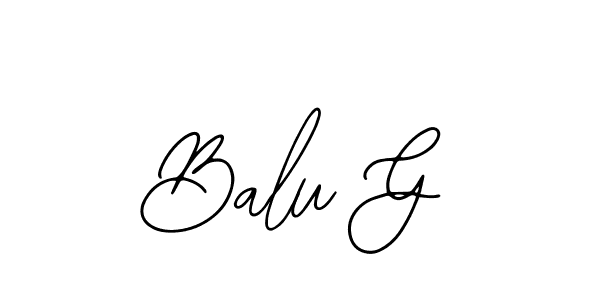 Use a signature maker to create a handwritten signature online. With this signature software, you can design (Bearetta-2O07w) your own signature for name Balu G. Balu G signature style 12 images and pictures png