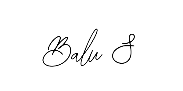 Create a beautiful signature design for name Balu S. With this signature (Bearetta-2O07w) fonts, you can make a handwritten signature for free. Balu S signature style 12 images and pictures png