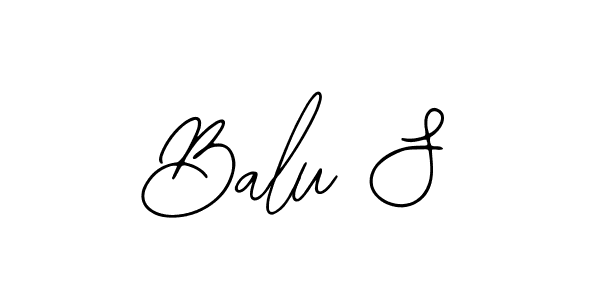 Create a beautiful signature design for name Balu S. With this signature (Bearetta-2O07w) fonts, you can make a handwritten signature for free. Balu S signature style 12 images and pictures png