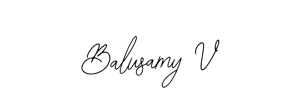 You should practise on your own different ways (Bearetta-2O07w) to write your name (Balusamy V) in signature. don't let someone else do it for you. Balusamy V signature style 12 images and pictures png