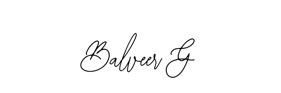 The best way (Bearetta-2O07w) to make a short signature is to pick only two or three words in your name. The name Balveer G include a total of six letters. For converting this name. Balveer G signature style 12 images and pictures png