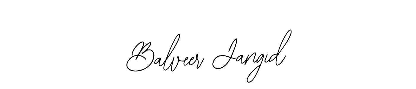 Bearetta-2O07w is a professional signature style that is perfect for those who want to add a touch of class to their signature. It is also a great choice for those who want to make their signature more unique. Get Balveer Jangid name to fancy signature for free. Balveer Jangid signature style 12 images and pictures png