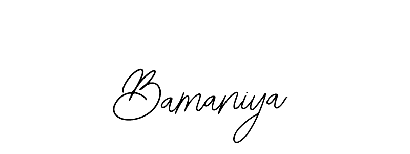 How to make Bamaniya signature? Bearetta-2O07w is a professional autograph style. Create handwritten signature for Bamaniya name. Bamaniya signature style 12 images and pictures png