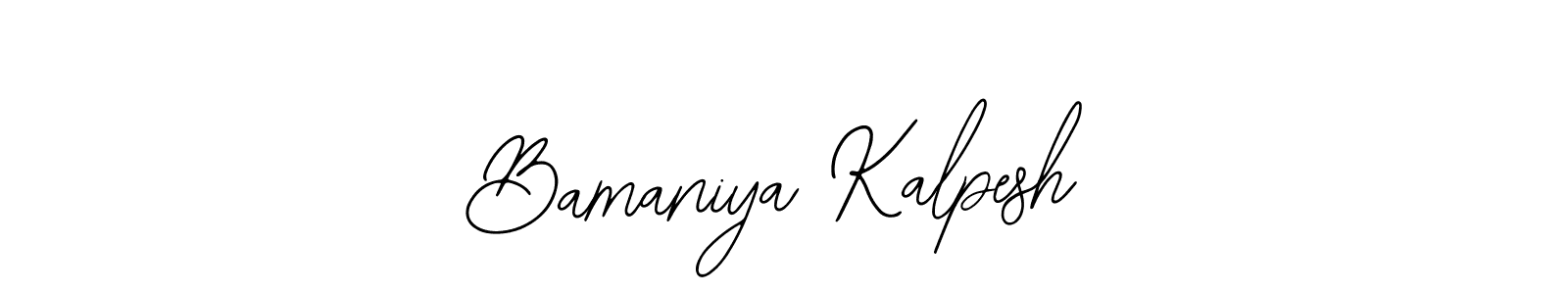 It looks lik you need a new signature style for name Bamaniya Kalpesh. Design unique handwritten (Bearetta-2O07w) signature with our free signature maker in just a few clicks. Bamaniya Kalpesh signature style 12 images and pictures png